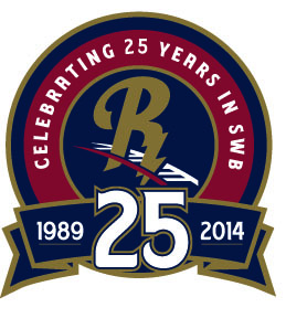 Scranton Wilkes-Barre RailRiders 2014 Anniversary Logo iron on transfers for T-shirts